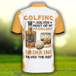 Golfing And Drinking Solve My Problems, Argyle Pattern Whisky, Wine Golf Shirt Polo Shirt - Golfing And Drinking Solve My Problems Polo Shirt, Argyle Pattern Whisky Polo Shirt, Wine Golf Shirt For Men_2