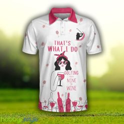 Golfing From Nine To Wine Short Sleeve, Pink Polo Shirt For Men And Women - Golfing From Nine To Wine Short Sleeve Polo Shirt, Pink Polo Shirt For Men_2