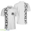 Golfing Skull Golf Ball And Clubs Shirt, Golf Pattern, Black And White Golf Shirt Polo Shirt - Golfing Skull Golf Ball And Clubs Shirt Polo Shirt, Golf Pattern Polo Shirt, Black And White Golf Shirt For Men_2