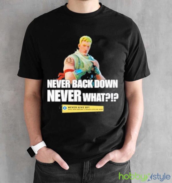 Goofyahhtees Never Back Down Shirt - Black Unisex T-Shirt