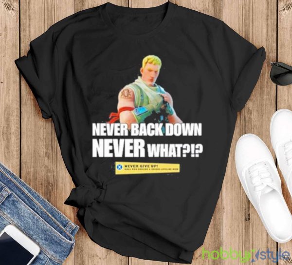 Goofyahhtees Never Back Down Shirt - Black T-Shirt