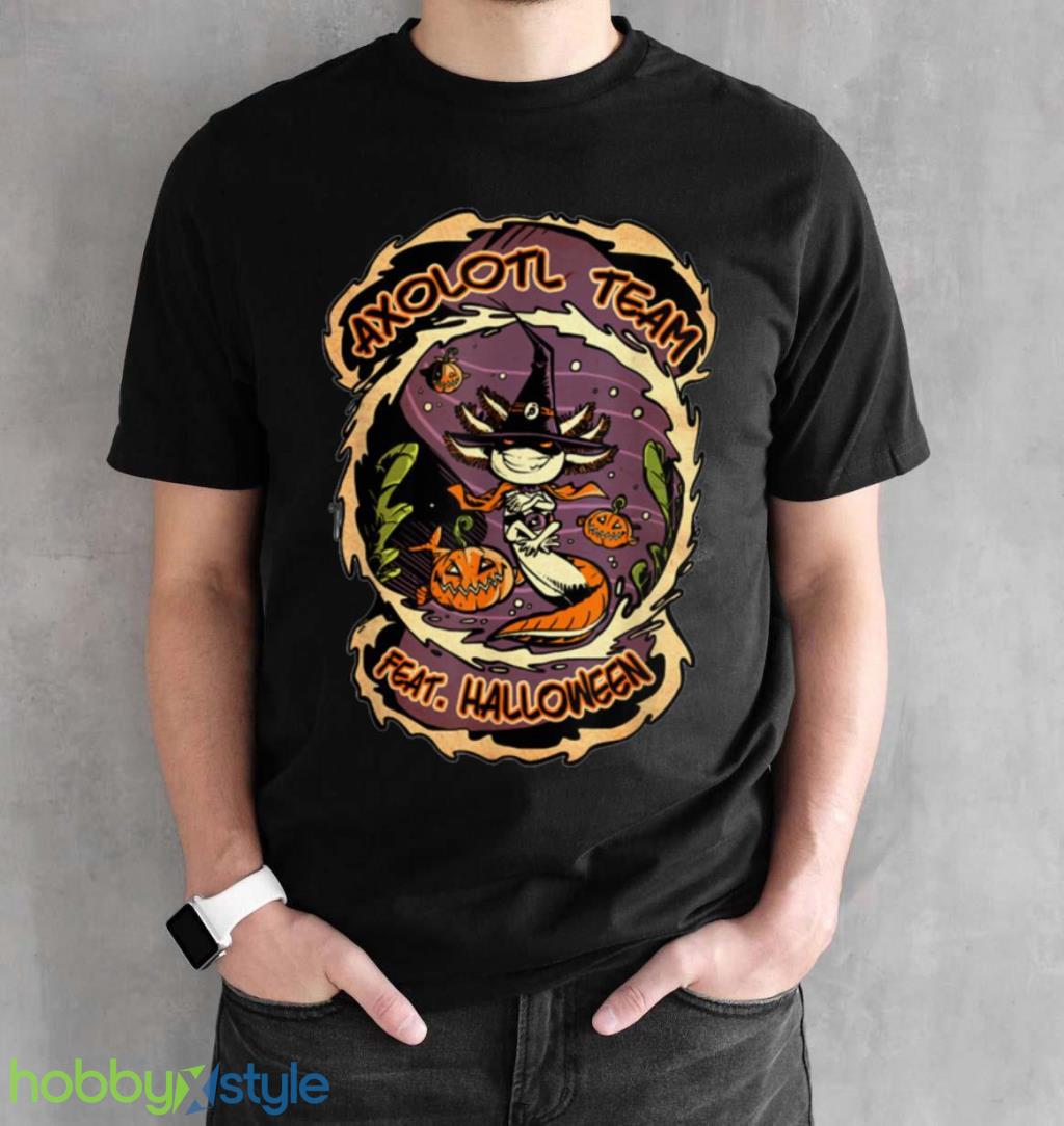Halloween Axolotl Team Horror Movie Vintage T Shirt Halloween Axolotl Team Horror Movie Vintage T Shirt Product Photo 2
