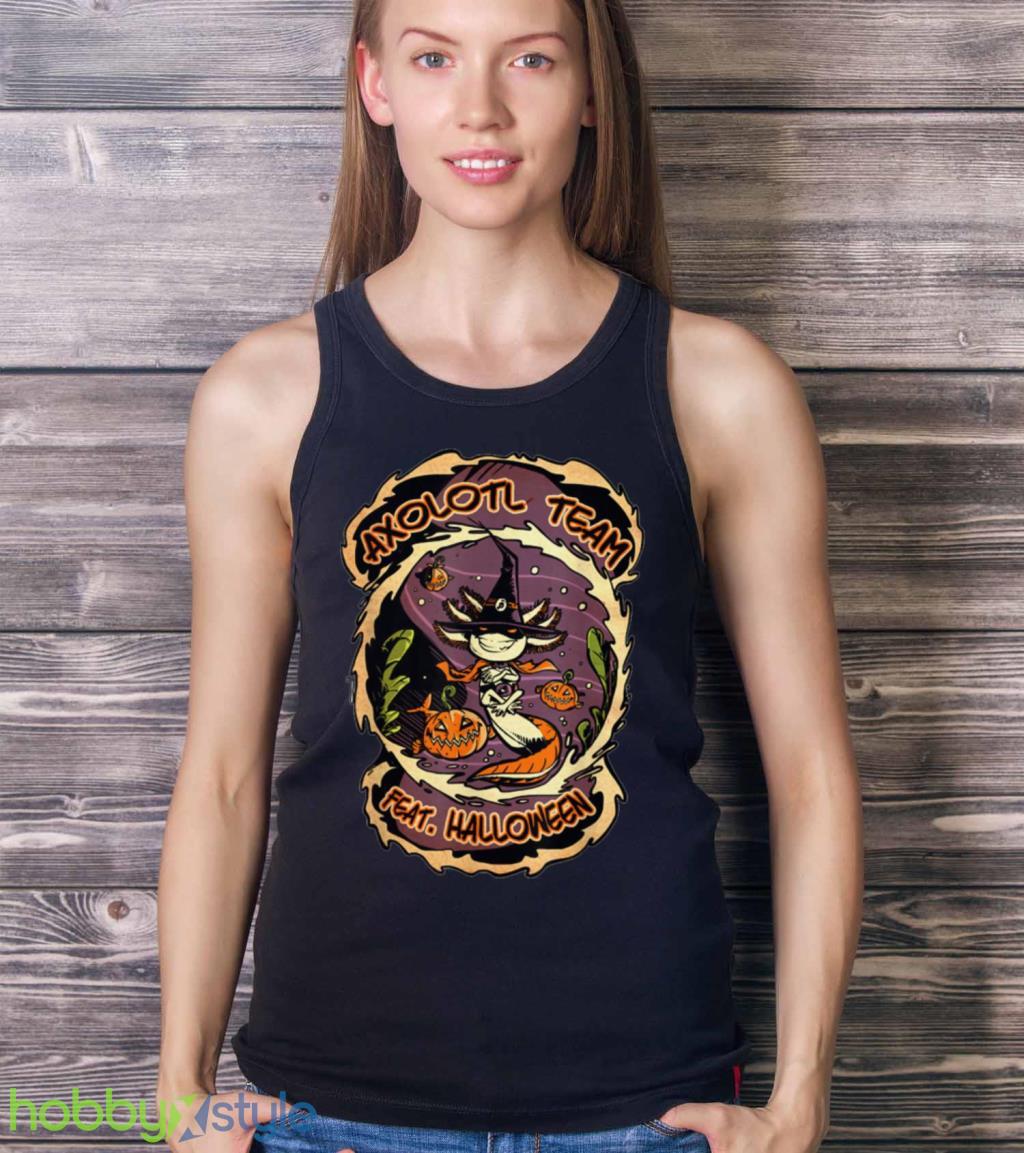 Halloween Axolotl Team Horror Movie Vintage T Shirt Halloween Axolotl Team Horror Movie Vintage T Shirt Product Photo 4