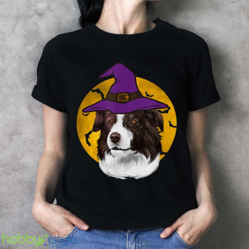 Halloween Border Collie Witch Hat Funny Halloween Dog Lover T Shirt Halloween Border Collie Witch Hat Funny Halloween Dog Lover T Shirt Product Photo 3