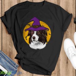 Halloween Border Collie Witch Hat Funny Halloween Dog Lover T Shirt Product Photo 1