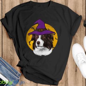 Halloween Border Collie Witch Hat Funny Halloween Dog Lover T Shirt Product Photo 4