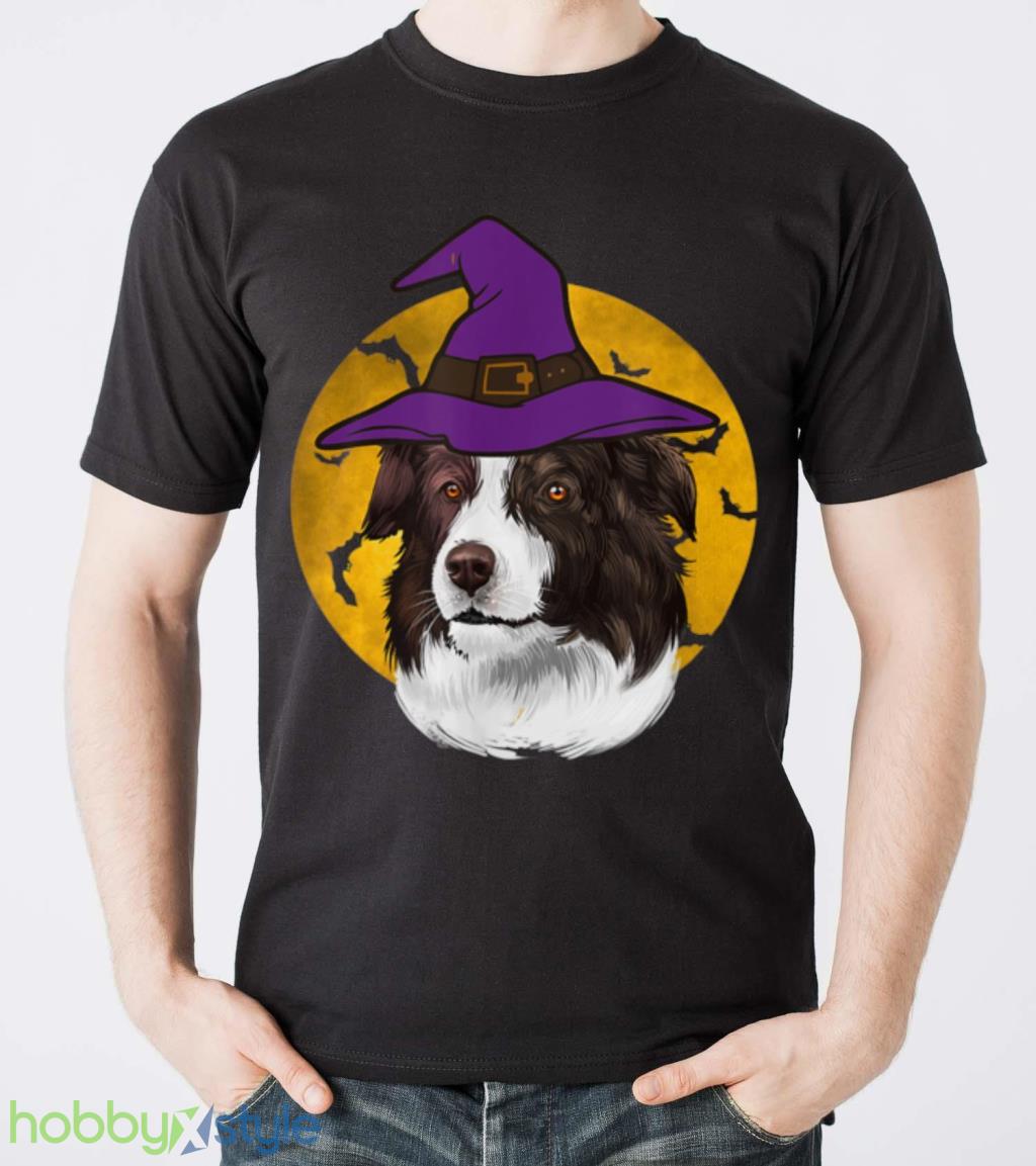 Halloween Border Collie Witch Hat Funny Halloween Dog Lover T Shirt Halloween Border Collie Witch Hat Funny Halloween Dog Lover T Shirt Product Photo 5