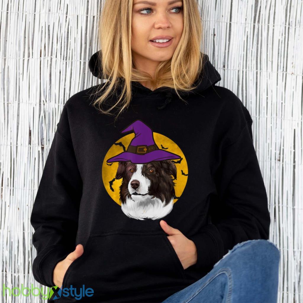 Halloween Border Collie Witch Hat Funny Halloween Dog Lover T Shirt Halloween Border Collie Witch Hat Funny Halloween Dog Lover T Shirt Product Photo 6