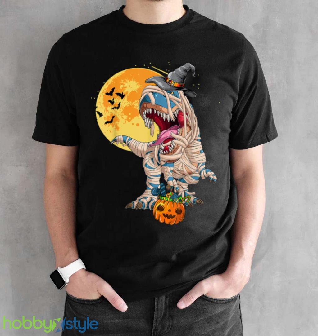 Halloween Boys Dinosaur T Rex Mummy Witch Hat Pumpkin Candy T Shirt Halloween Boys Dinosaur T Rex Mummy Witch Hat Pumpkin Candy T Shirt Product Photo 2