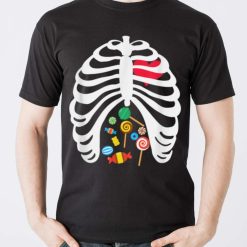 Halloween Candy Skeleton T Shirt Product Photo 5