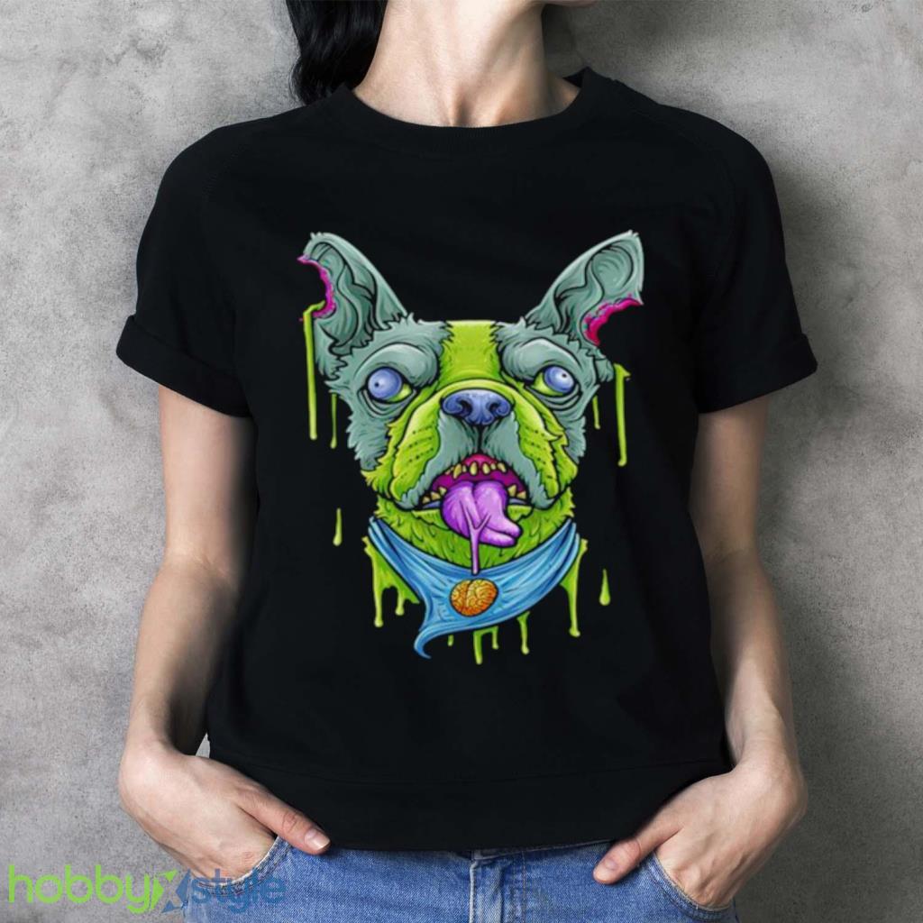 Halloween French Bulldog Zombie Apocalypse Scary Dog Shirt Halloween French Bulldog Zombie Apocalypse Scary Dog Shirt Product Photo 3