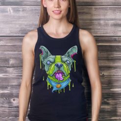 Halloween French Bulldog Zombie Apocalypse Scary Dog Shirt Product Photo 4