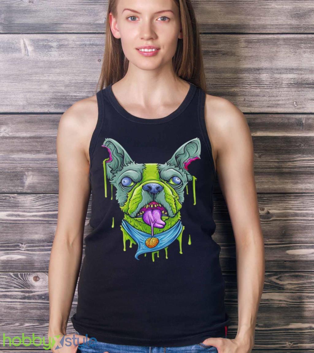 Halloween French Bulldog Zombie Apocalypse Scary Dog Shirt Halloween French Bulldog Zombie Apocalypse Scary Dog Shirt Product Photo 4
