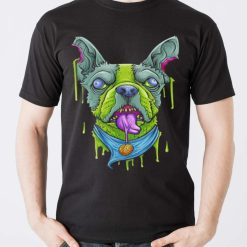 Halloween French Bulldog Zombie Apocalypse Scary Dog Shirt Product Photo 5