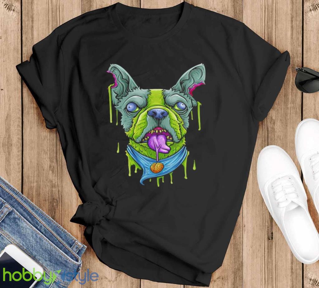 Halloween French Bulldog Zombie Apocalypse Scary Dog Shirt Product Photo 1