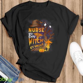 Halloween Nurse By Day Witch By Night Women Health Worker T Shirt Product Photo 4