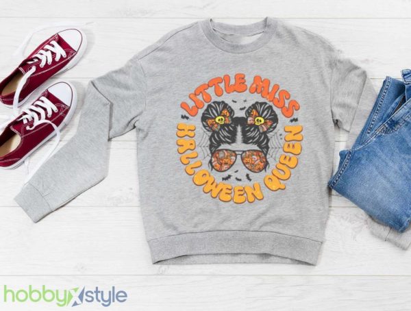 Halloween Queen Messy Bun Spooky Mini Shirt Product Photo 3