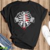 Halloween Skeleton Ribcage Zombie Costume Tee Shirt Product Photo 2