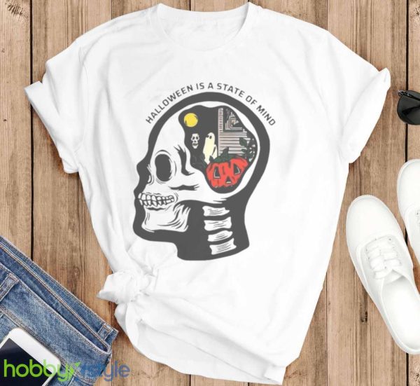 Halloween State Of Mind Skull Funny Cool Top Tee Best Gift T Shirt Product Photo 6