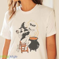 Halloween Witch Pin Up Vintage Retro Super Cool Best Gift Top Shirt Product Photo 4