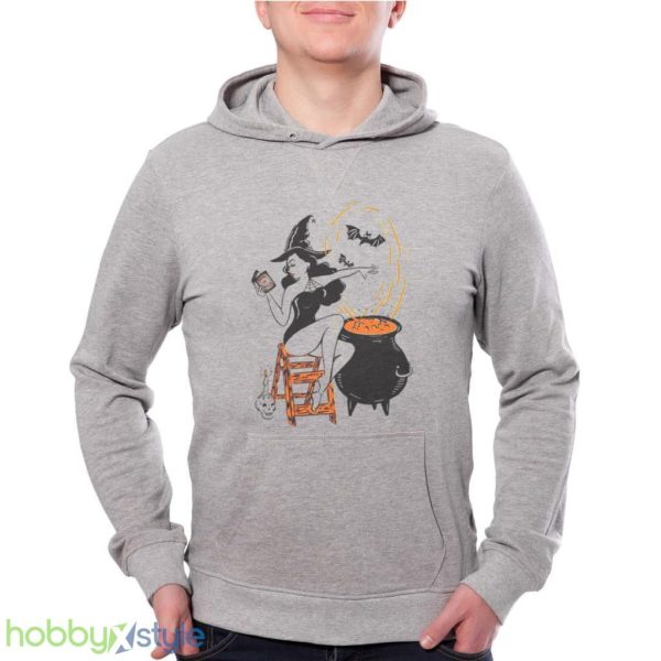 Halloween Witch Pin Up Vintage Retro Super Cool Best Gift Top Shirt Product Photo 1