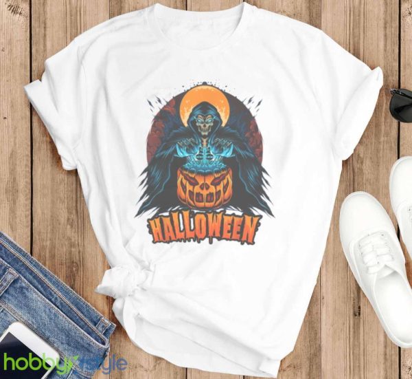 Halloween With Pumpkin Grim Reaper Grim Reaper Men Women T Shirt Product Photo 3