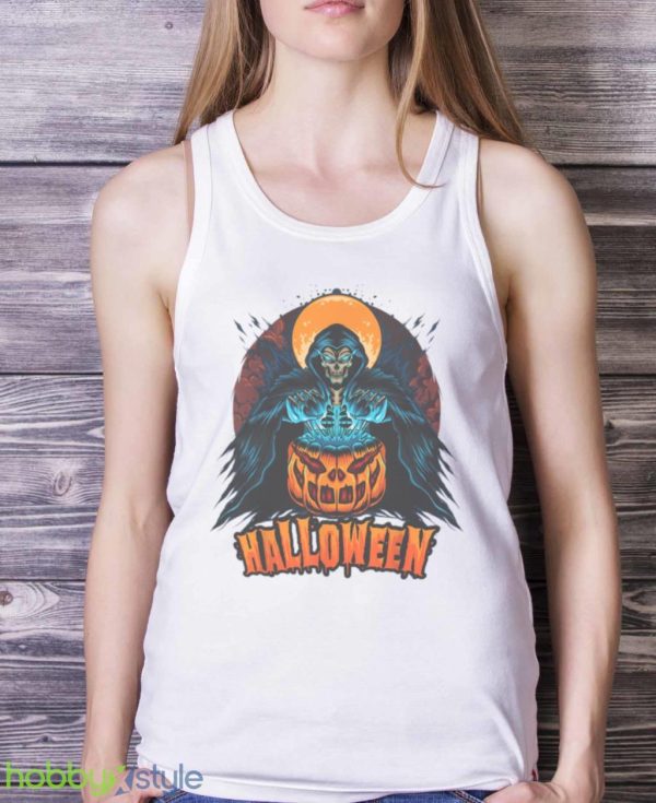 Halloween With Pumpkin Grim Reaper Grim Reaper Men Women T Shirt Product Photo 5