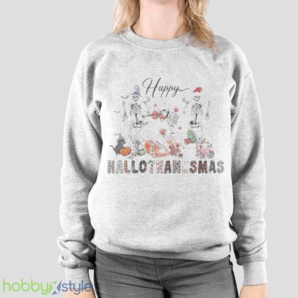Happy Hallothanksmas Skeleton Happy Halloween T Shirt Product Photo 2