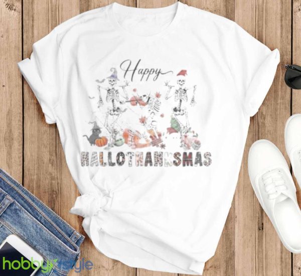 Happy Hallothanksmas Skeleton Happy Halloween T Shirt Product Photo 6