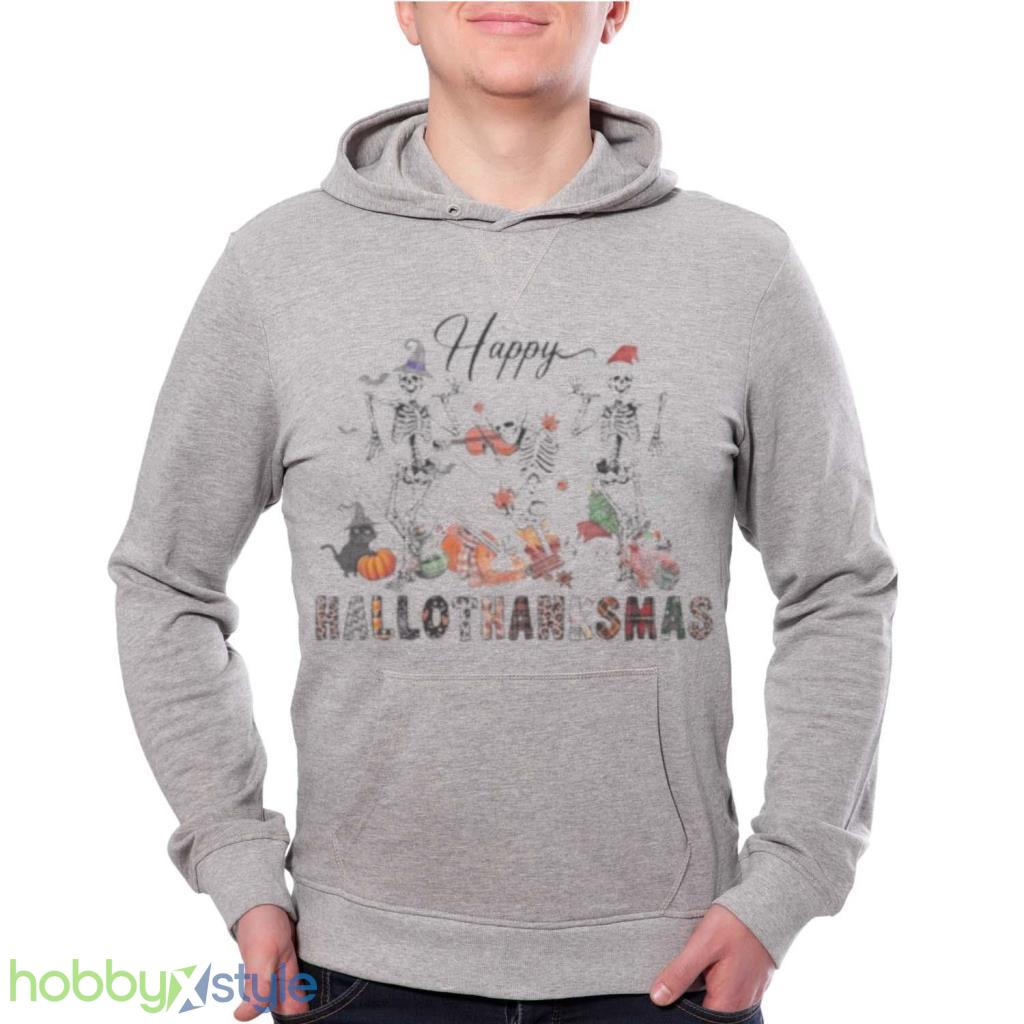 Happy Hallothanksmas Skeleton Happy Halloween T Shirt Product Photo 1