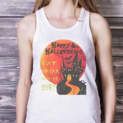 Happy Halloween Eat Drink And Be Scary Jack O Lantern Design T Shirt Product Photo 5