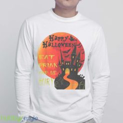 Happy Halloween Eat Drink And Be Scary Jack O Lantern Design T Shirt Product Photo 6