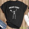 Head Chef Halloween Skeleton Cook Costume Kitchen Womens Men T Shirt Product Photo 2