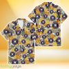 Houston Astros Brown Yellow Hibiscus White Background 3D Hawaiian Shirt Gift For Fans Product Photo 2