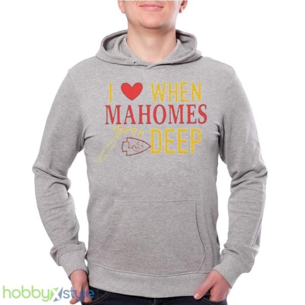 I Love When Mahomes Goes Deep Kansas City Chiefs Nfl Shirt Product Photo 2