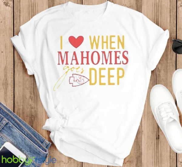 I Love When Mahomes Goes Deep Kansas City Chiefs Nfl Shirt Product Photo 3
