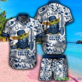Indianapolis Colts NFL Baby Yoda 3D Hawaiian Shirt And Shorts For Men And Women Gift Fans - 160823-113043