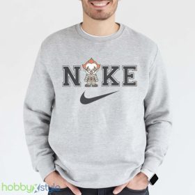 It Pennywise X Nike Horror Halloween Character Swoosh Logo Shirt Product Photo 4