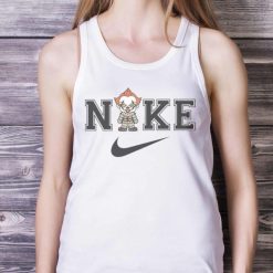 It Pennywise X Nike Horror Halloween Character Swoosh Logo Shirt Product Photo 5
