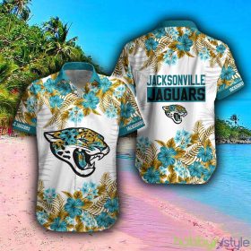 Jacksonville Jaguars 3D Hawaiian Shirt And Shorts For Men And Women Gift Fans - Jacksonville Jaguars Hawaiian Shirt, Shorts, Combo Hawaiian Shirt And Shorts_3