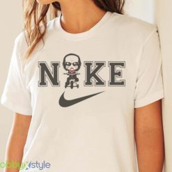 Jigsaw Horror Halloween Character Nike Swoosh Logo Shirt Product Photo 4