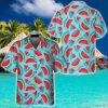 Juicy Watermelon Seamless Pattern Hawaiian Shirt Aloha Summer For Men And Women Gift - Juicy Watermelon Seamless Pattern Hawaiian Shirt, Blue Watermelon Print Shirt For Men & Women_2