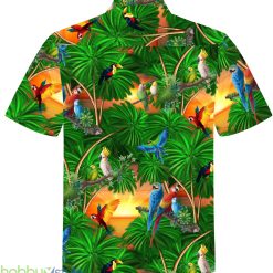 Jungle Parrots green 3D Hawaiian Shirt Summer Gift For Men And Women - Jungle Parrots green_2