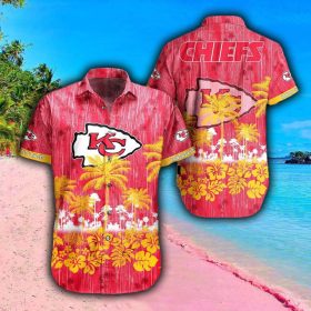 Kansas City Chiefs NFL Graphic Tropical Pattern Style Summer 3D Hawaiian Shirt And Shorts For Men And Women Gift Fans - 240823-084255
