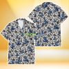 Kansas City Royals Black And White Hibiscus Leaf White Background 3D Hawaiian Shirt Gift For Fans Product Photo 1