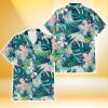 Kansas City Royals Pastel Hibiscus Palm Leaf Tiny Dot Green Background 3D Hawaiian Shirt Gift For Fans Product Photo 2