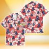 Kansas City Royals White Hibiscus Salmon Background 3D Hawaiian Shirt Gift For Fans Product Photo 2