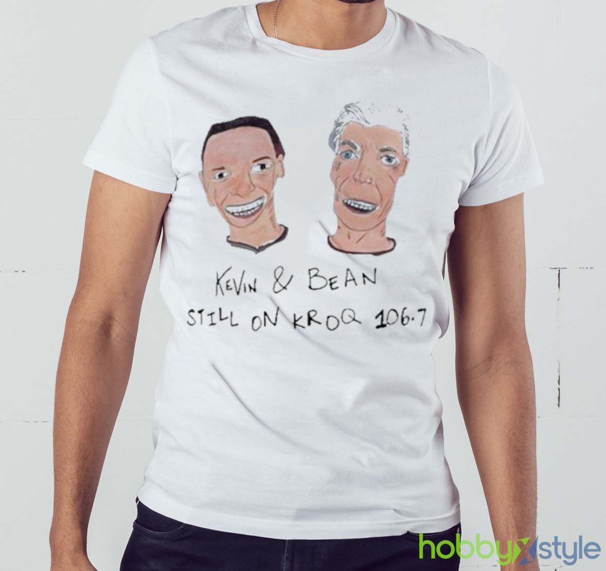 Kevin and Bean still on kroq 1067 art design t shirt - White Men T-Shirt