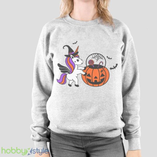 Kids Halloween Unicorn Pumpkin Bats T Shirt Product Photo 2