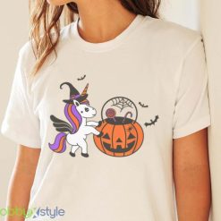Kids Halloween Unicorn Pumpkin Bats T Shirt Product Photo 4